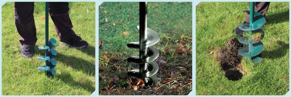 A installation step picture guid you how to install the ground anchor.