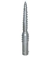 A silver type A-3 ground screw