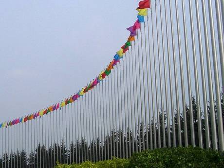 flag poles fixed by our post anchors